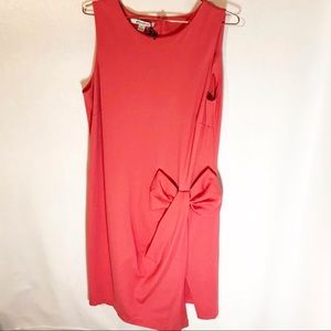 Katherine Barclay Coral Dress with Bow Detail